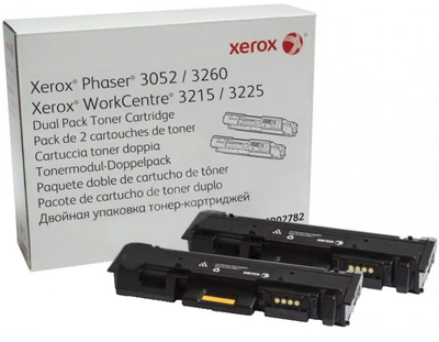 Toner Xerox Phaser P3052/3260/WC3215/3225 Dual Pack (106R02782) Black