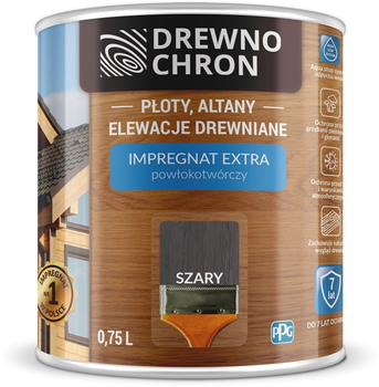 Плёнкообразующая пропитка Drewnochron Impregnat Extra Серый 0.75 л (DN-366381)