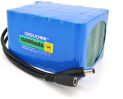 Аккумуляторная батарея литиевая QiSuo 24V 15A с элементами Li-ion 18650 DC5.5x2.1 (YT26013)