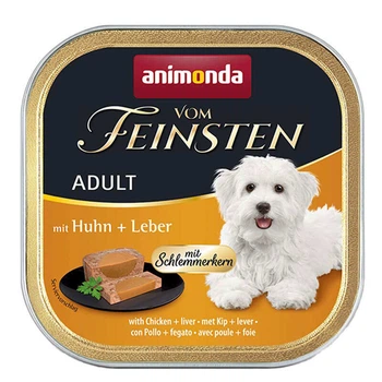 Вологий корм для собак Animonda Vom Feinsten Adult Chicken+liver 150г, з куркою та печінкою