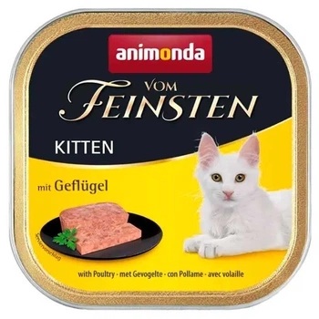 Вологий корм з пташиним м'ясом (паштет) для котенят Animonda Vom Feinsten Kitten with Poultry 100 г (4017721832212)