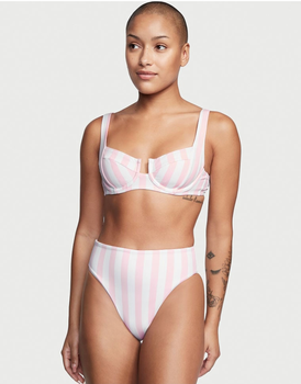 Жіночий купальник Victoria's Secret роздільний в рожеву смужку (M)