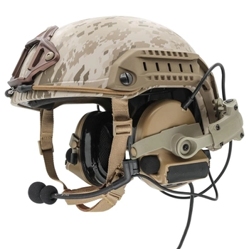 Крепление адаптер чебурашка для активных наушников 3M Peltor на тактический шлем кронштейн BeArmD Тан (1480993P)