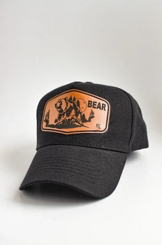 Бейсболка 4060-47 Трекерка аплікація BEAR,чорний
