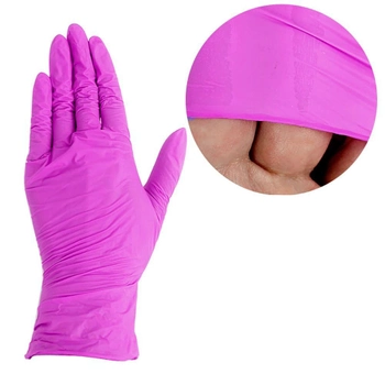 Рукавички UNEX нітрилові без тальку (набір рукавичок), рожевий, розмір XS, 100 шт (0091818)