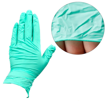 Перчатки IGAR нитриловые без талька (набор перчаток), мятный, размер XS, 200 шт (0090577)