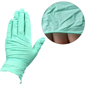 Перчатки UNEX нитриловые без талька (набор перчаток), мятный, размер XS, 100 шт (0093316)