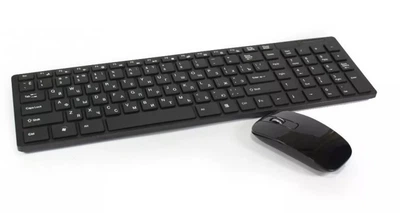 Набор клавиатура беспроводная с мышью Keybord К06 Черная
