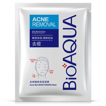 Увлажняющая тканевая маска для проблемной кожи от акне и прыщей BIOAQUA Aсne Removal, 30 г