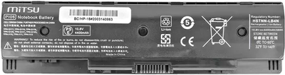 Акумулятор Mitsu для ноутбуків HP Pavilion 14, 15, 17 10.8V 4400mAh (5903050373955)