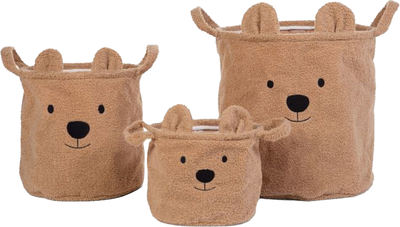 Набор корзин для игрушек Childhome Teddy Коричневый (CCBTBSET)