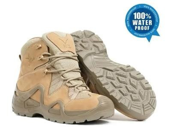 Армійські водонепроникні берци черевики черевики Бежевий 41 розмір (Kali) взуття для безпеки в будь-яких умовах упевнений рух у будь яку погоду