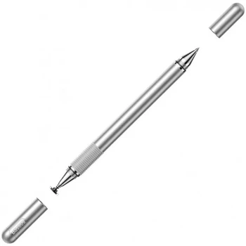 Стилус универсальный Baseus Cudgel Stylus Pen 2in1 Стилус с шариковой ручкой (ACPCL-0S) Silver