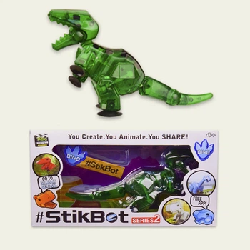 Большой Динозавр стикбот для анимационного творчества Фигурка StikBot Zing Toys Размер 16см Зеленый KL222