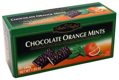 Мятный шоколад с апельсином Maitre Truffout Orange Mints 200 г