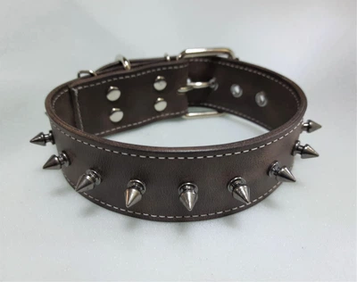 Шкіряний нашийник з невеликими шипами Lockdog S(16-29 см) 000240026