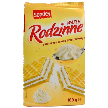 Вафлі Sondey з вершковим кремом 180 г