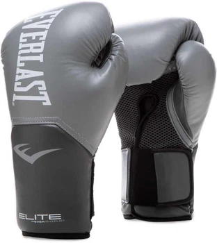 Боксерские перчатки Everlast Elite Training Gloves (870284-70-12) Grey 14 унций