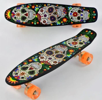 Скейт Пенни борд Р 15909 (8) Best Board, доска = 55см, колеса PU, светло, d = 6см