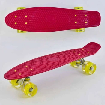 Скейт Пенни борд 0220 (8) Best Board, доска = 55см, колеса PU со светом, диаметр 6 см