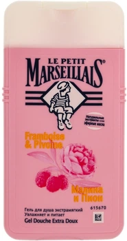 Гель для душа "Малина и пион" - Le Petit Marseillais 250ml (190255-140699)