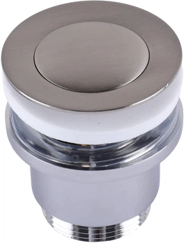 Донный клапан для раковины GLOBUS LUX HG-041S-S-BR Click-Clack 1 1/4" нержавеющая сталь