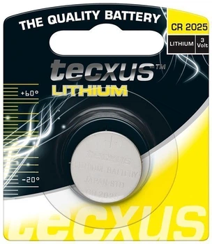 Батарейка Tecxus CR2025 150mAh x1шт Lithium 3V(75.02.3682)