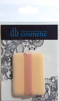 Подушечка для пудры db Cosmetic №982 велюр Прямоугольник с лентой Бежевая (8026816899821)