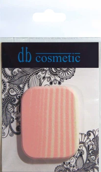 Спонж db Cosmetic №987 прорезиненный Прямоугольник полосы Розовый (8026816899876)