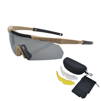 Защитные тактические очки .3 комплектов линз ESS Койот.Толщина линз 3 мм !