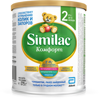 Дитяча суміш Similac Комфорт 2 молочна 375 г (8427030006840)