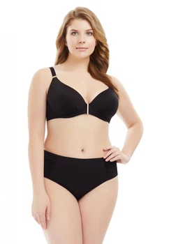 Купальник женский раздельный великих розмірів Marc&Andre Collection Solid L1713-YP-492 42E чёрный