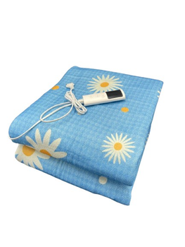 Электропростынь двуспальная 140х160, однозонная, Home Textile Comfort, 9 режимов подогрева+Таймер автоотключения, Турция,2 года гарантии, голубая, арт.140140