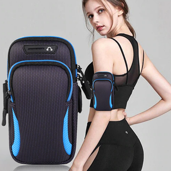 Чехол на руку Primo Sport универсальный спортивный для телефона до 6.5" - Black-Blue