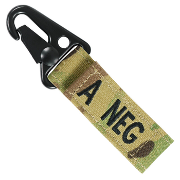 Ключница карабин группа крови на ключи Condor Blood Type Key Chain 239 2 (A-), Crye Precision MULTICAM