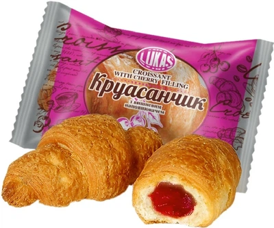 Круасаны Лукас с вишневым наполнителем 1.4 кг. (4823054603487)