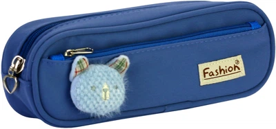 Пенал Cool For School 2 відділення з аплікацією Блакитний (CF6885-dk.blue)
