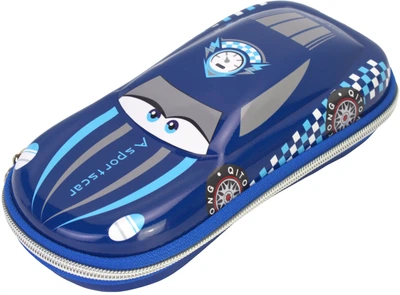 Объемный 3D пенал Cool For School 1 отделение Голубой (QT-5645-Blue)