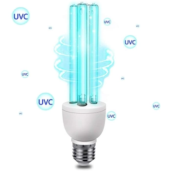 Кварцова бактерицидна лампа UVC 25W з вмикачем (безозонова)