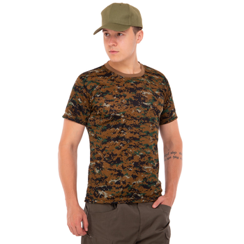 Летняя футболка мужская тактическая Jian 9184 размер 2XL (52-54) Камуфляж Surpat