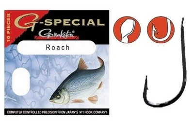 Гачки Gamakatsu G-Special Roach B Red №18 10шт (147152-1800)