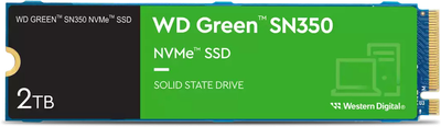 SSD диск Western Digital Green SN350 2TB NVMe M.2 2280 PCIe 3.0 x4 3D NAND QLC (WDS200T3G0C)