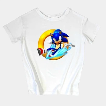 Детская футболка для мальчика Спиногрыз Sonic №09-0115 110 см Белая (ROZ6400148379)