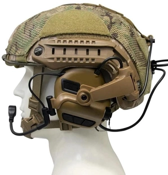 Наушники Earmor M32X MARK3-CT активные, тактические, шумоподавляющие, защитные с адаптерами Койот (M32XMARK3-CT)
