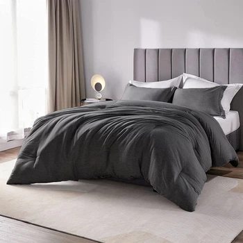 Комплект постільної білизни Еней-Плюс Полуторний 145x210 см Luxe-0008 сірий Microfiber (4820001331929) Комплект постільної білизни Еней-Плюс Полуторний 145x210 см Luxe-0008 сірий Microfiber (4820001331929)