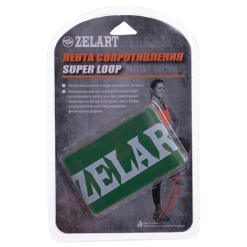 Резинка для фітнесу Zelart FI-8228-4 М зелений