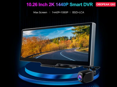 Автомобильный видеорегистратор BauTech Q92 1440P с двумя камерами (1011-271-00)