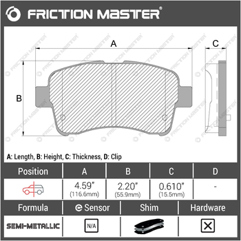 Тормозные колодки Friction Master MKD937 (Suzuki)