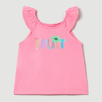 Koszulka na ramiączkach dziecięca dla dziewczynki OVS 1804182 110 cm Różowa (8056781107959)
