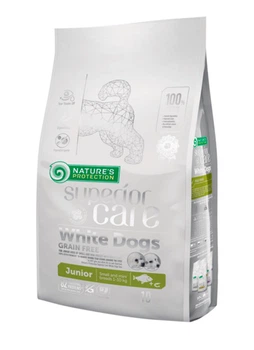 Сухой беззерновой корм Nature's Protection Superior Care White Dogs Grain Free Junior Small and Mini Breeds для щенков малых пород с белым окрасом шерсти 10 кг